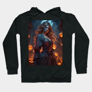 zombie girl on halloween night Hoodie